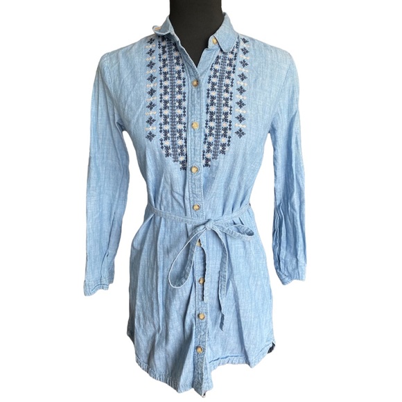 American Eagle Denim Button Down Tunic Shirt - Picture 4 of 7